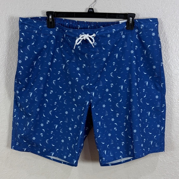 St. John's Bay Other - ST JOHN’S BAY ,Size 2XL,Blue Patterned Men's Swim Shorts